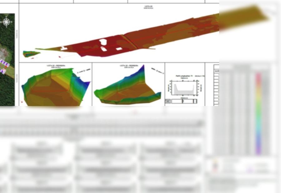 Recorte de modelo digital de terreno em cores de elevação